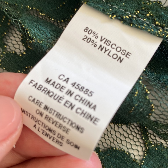 Michael Kors forest green lace blouse size S - Picture 5 of 6